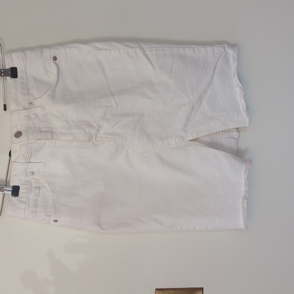 Madewell White Denim Skirt
